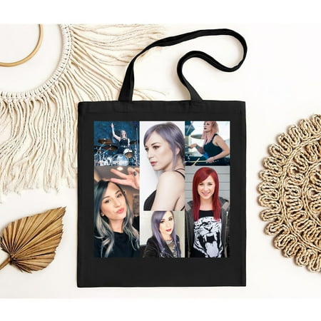 vintage New Popular! Jen Ledger English Drummer Musician Retro Art Graphic Tote Bag S--TH16844