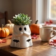 thumbnail image 4 of DefiDgd Cute Ghost Shaped Ceramic Succulent Planter Pot,Small Plant Flower Container for Halloween Indoor Tabletop Bedroom Living Room Balcony Farmhouse Home Decor(C), 4 of 7