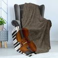 thumbnail image 4 of Music Soft Flannel Fleece Throw Blanket, Digitally Illustrated Piano and Violin Instruments Orchestra on Grunge Background, Cozy Plush for Indoor and Outdoor Use, 70" x 90", Multicolor, by Ambesonne, 4 of 5