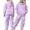 Purple, variant on Letdown Girls Sweatpants Set - 2 Piece Bow Print Fashion Crewneck Hooded Sweatshirt and Jogger Sweatpants for Girls Matching Set (Black,2-3Years)
