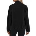 thumbnail image 3 of Fleece Jacket Women with 6 Pockets Lightweight Full Zip Coat Winter Fall Outerwear for Hiking,Travel, L, 3 of 3