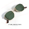 thumbnail image 6 of Polarized Sunglasses for Women and Men, Retro Hexagon Style Glasses with UV Protection Trendy Metal Frame, 6 of 7