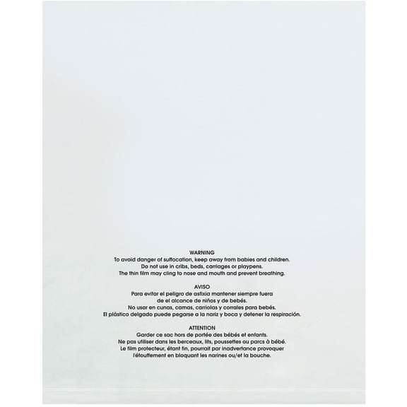 18" x 24" Layflat Poly Bags 2 Mil Clear 500/Carton (PBM18242)