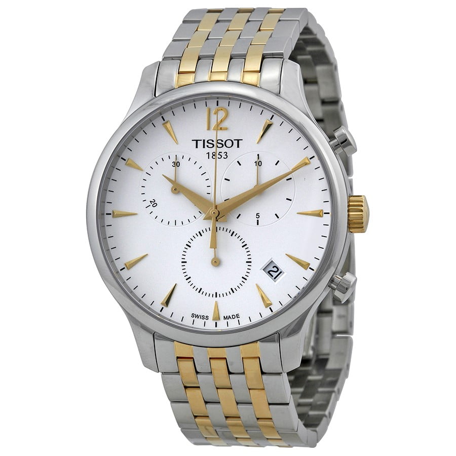 tissot tradition rose gold pvd men's quartz classic chronograph