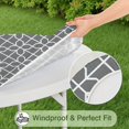 thumbnail image 5 of Gray Geometric Quatrefoil Pattern Round Fitted Tablecloth with Elastic Edge,Dining Table Cover Waterproof,Outdoor Round Tablecloth for Camping,Dining,Indoor and Outdoor, 5 of 7