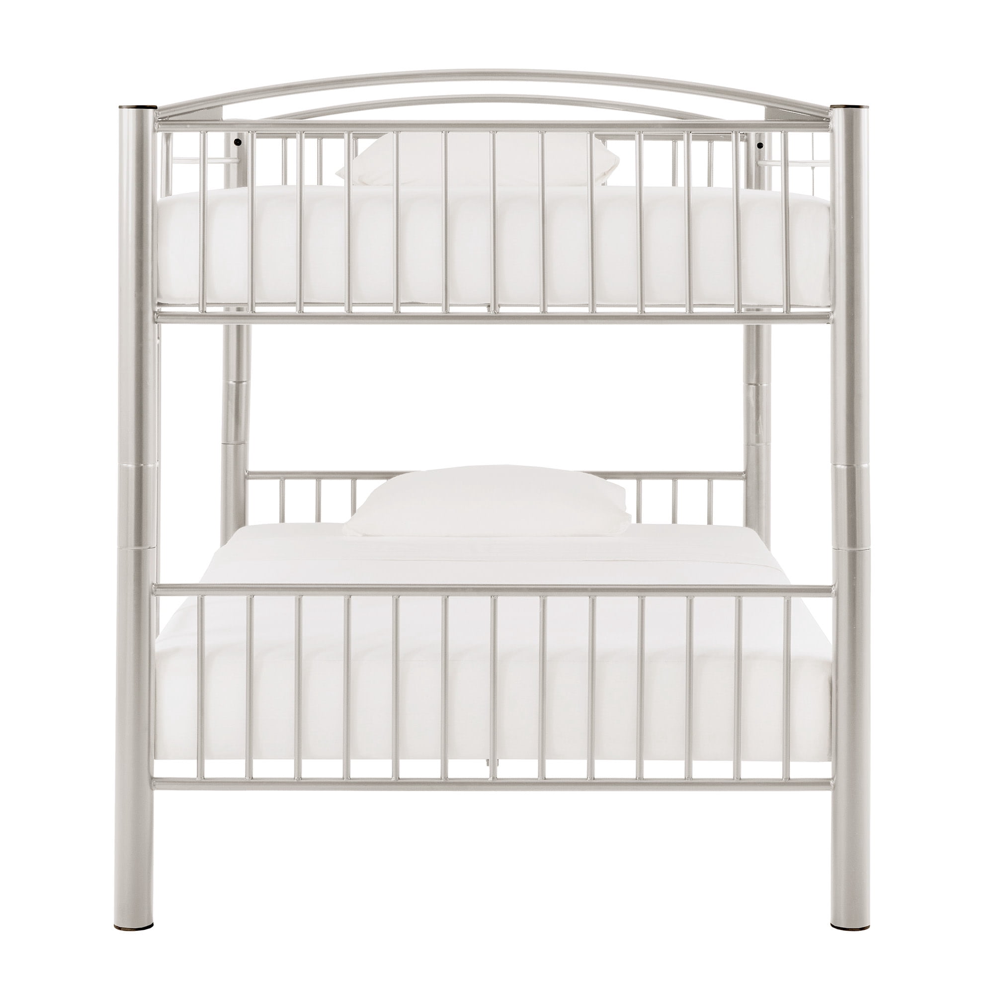 Weston Home Visalia Kids Convertible Metal Full over Full Bunk Bed, White