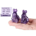 thumbnail image 5 of Ksopiavobs Amethyst Bunny Decor Crystals Rabbit Statue Pocket Polished Natural Gemstone Crystals Tiny Figurines for Office Room Desk Decoration Easter Ornament 1.5’’ Gifts Mom Grandma 1PC, 5 of 6