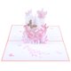 thumbnail image 3 of Matsuzay Tarjeta de felicitación del día de San Valentín Flying Flower Basket Bendición Pop Up Card Escultura de papel 3D Regalo creativo Kits de decoración para fiestas Rosado Matsuzay HA027145-01, 3 of 6