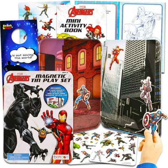 Pegatinas Magnetic Play Set Avengers de 40 piezas para niños