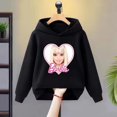 thumbnail image 3 of Sudadera con capucha de forro polar con estampado de dibujos animados de Barbie para niña, sudadera Kawaii de manga larga, ropa para bebé, primavera y otoño, 3 of 5