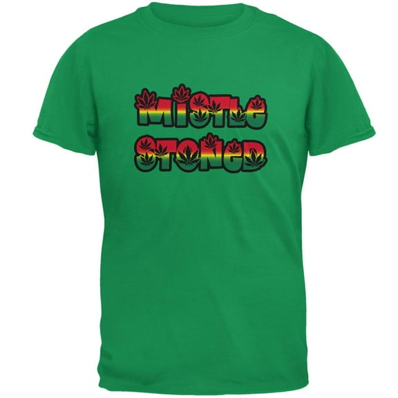 Christmas Mistlestoned Mistletoe Mens T Shirt Irish Green LG