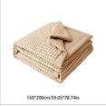 thumbnail image 2 of Kumdkd Pure Cotton Summer Quilt, 59x79" Lightweight Thin Blanket, Machine Washable Cool Bedspread for Air Conditioned Rooms, Plaid Pattern Twin Size Quilt, All Season Light Quilt, 2 of 6