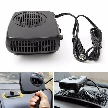 - 150W 12V/24V Portable Auto Heater Fan Car Heating Cooling Electric Travel Defroster Demister with Swing-out Handle