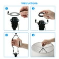 thumbnail image 6 of Uxcell 8 9 10 11 Inch Lamp Harp Kit with Finial, Adjustable Lamp Shade Bracket Holder with Light Base for Lamp, Black, 6 of 6