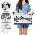 thumbnail image 3 of Yayeee Collapsible Storage Bins Waterproof Cloth Laundry Hamper with Handles Basket Light Sharks Pattern 1-Pack, 3 of 7