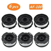 Autofeed String Trimmer Line Spool, AF-100 Weed Eater Trimmer Spools Fit for Black & Decker GH400 GH500 GH600 GH900 ST6600 ST7000 ST7700 CST1000 CST2000, 30ft, 0.065in, 6 Pack
