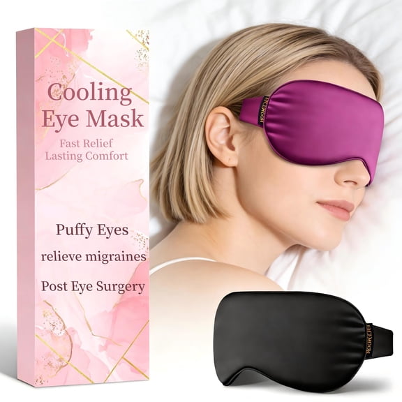 Cold Eye Mask for Puffy Eyes, Cooling Compress for Migraines Headache and Puffiness, Relaxation Gifts for Women and Men, Gel Sleep Mask for Dark Circles, Reusable Face Ice Pack