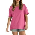 thumbnail image 1 of Yuyuzo Women' Oversized T Shirts Short Sleeve Crewneck Summer Basic Tops Solid Color Loose Tees, 1 of 5