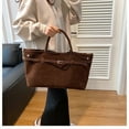 thumbnail image 6 of CHENG-FW Womens Suede Tote Bag, Faux Leather Tote Bag for Women Vintage Top Handle Bag Fashion Retro Shoulder Satchel Bag, 6 of 6