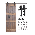 thumbnail image 3 of Essencaliy 30in x84in Solid Wood Barn Door, Made-in-USA Farmhouse Interior Sliding Barn Door With 5.25ft Barndoor Hardware Kit (DIY), 3 of 5