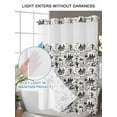 thumbnail image 4 of No Hook Shower Curtain with Snap in Liner,Western Cowboys Abstract Cactus Waterproof Bath Curtain Double Layers with See Through Top Window,Desert Theme Vintage Hotel Shower Curtains 60x72in, 4 of 9