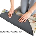 thumbnail image 3 of Beige Highland Cow Flower Cartoon Pattern Hot Yoga Mat Towel Non Slip for Hot Yoga - Quick-Drying Yoga Mat Cover with 4 Corner Pockets with Travel Bag - Hot Yoga Towel Non Slip 74"x26", 3 of 6