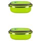 thumbnail image 1 of Naiovety Idea del regalo de la fiambrera del acero inoxidable para la fiambrera aislada termal respetuosa del medio ambiente de las comidas Rectángulo una sola capa 2Conjunto, 1 of 6