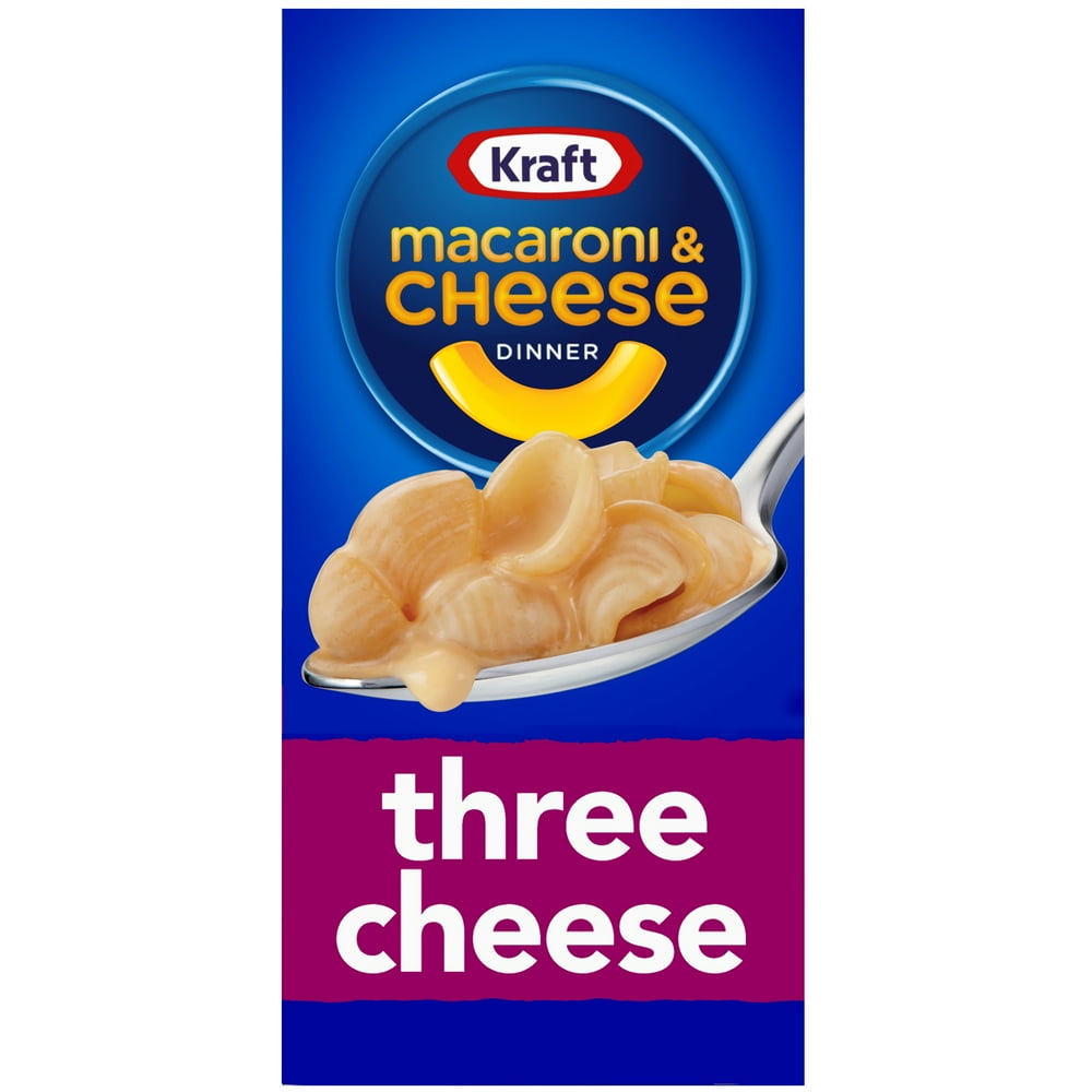 Kraft Three Cheese Macaroni & Cheese Dinner with MiniShell Pasta, 7.25