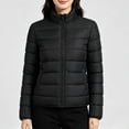 thumbnail image 2 of Smsaxvxz Women's Puffer Jacket Casual Quilted Packable Lightweight Zip Up Coats Long Sleeve Windproof Winter Warm Outerwear Black S, 2 of 6
