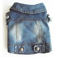 thumbnail image 2 of Bobasndm Dog Puppy Blue Cowboy Jean Denim Vest Coat Jacket Clothes Outfits Pet Supplies, 2 of 9