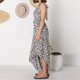 thumbnail image 5 of Mono De Verano Traje de vacaciones con estampado de leopardo de una pieza sexy asimétrico para mujer Cgtredaw Blanco 4Xl para Mujer, 5 of 6