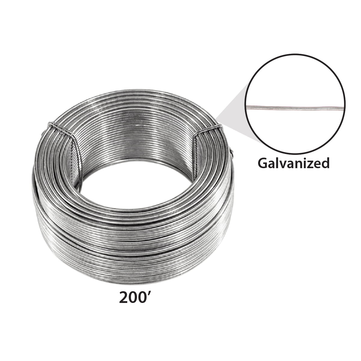 Green Jem Galvanised Garden Wire Silver,