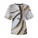 thumbnail image 4 of ¡Oferta de blusas para mujer de hoksml! Blusas casuales holgadas de moda para mujer, camisetas con cuello redondo y estampado de degradado de piedra., 4 of 6