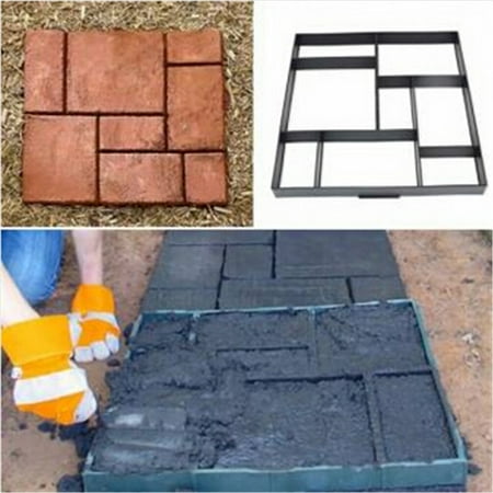 Paving Stones Patio Aimeeli 8 Grid Walk Path Maker Mold DIY Reusable Concrete Cement Stone Design Paver Walk Maker Mould - Pattern for Paving Pavement Patio Walkway ()