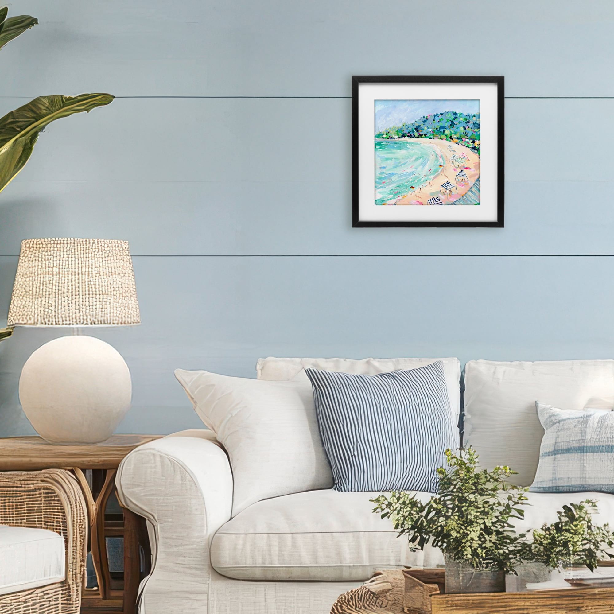 Stupell Industries Good Times Noosa Beach Black Framed Print Under Glass, design by Meredith Howse