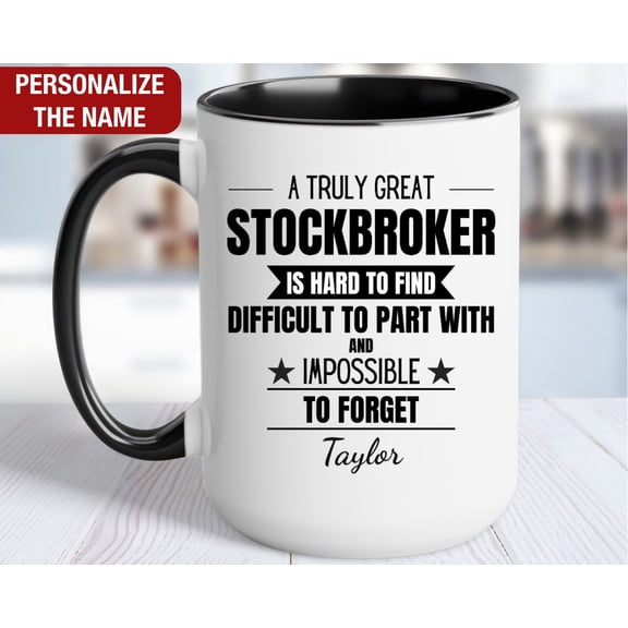 Stockbroker Personalized Gift Stockbroker Thank You Mug Stockbroker Cup Stockbroker Retire