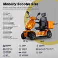 thumbnail image 3 of Xlluproid Heavy Duty Electric Mobility Scooter,1000W All Terrain 4 Wheel Powered Scooters for Seniors and Adults,Orange, 3 of 9