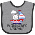 thumbnail image 3 of Inktastic My Great Grandma Loves Me Grandson Boys Baby Bib, 3 of 4