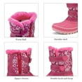 thumbnail image 3 of Dream Pairs Boys & Girls Winter Zip Snow Boots Outdoor Warm Waterproof Sport Snow Boot DUCKO PINK Size 13, 3 of 5