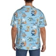 thumbnail image 3 of Naloa Cute Animals Surfers Men's Loose Fit Cuban Collar Short-Sleeve Shirt, Hawaiian Shirts, Mens Shirts Casual for Everyday Wear Outings-Medium, 3 of 5