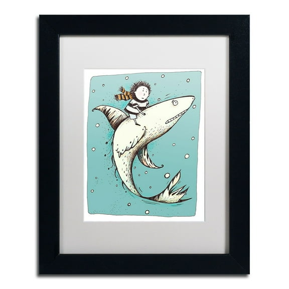 Carla Martell 'Fish Boy' Matted Framed Art