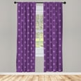 thumbnail image 5 of Ambesonne Star Window Curtains, Purple Color Palette Shapes, Each 28" W x 95" L, Purple and Mauve, 5 of 5