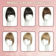 thumbnail image 4 of Clip in Bangs for Women 100% Human Hair Extensions French Bangs Flat Neat Bangs Fringe with Hairpieces Clip on Curved Bangs for Daily Wear, 4 of 7
