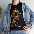 thumbnail image 5 of Unisex Heavy Cotton T-Shirt Rainbow Drawn Beautiful Woman 002, 5 of 5