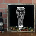 thumbnail image 6 of Torched Iowa Beer Cap Shadow Box Wall Mount Decor 13"x13"x3.5" Black, 6 of 8
