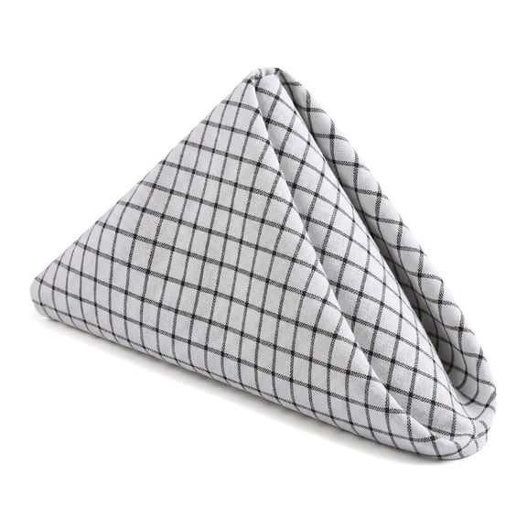 Unique Bargains 6Pcs Cotton Dining Events Cloth Napkins Small Checkered 28x20inch