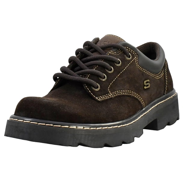 Zapatos Skechers Parties-Mate Oxford Mujer Cuero Chocolate