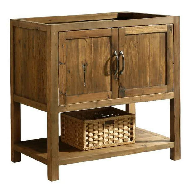 Austin 36 Farmhouse Single Sink Bathroom Vanity Base Only Solid Reclaimed Wood Construction No Assembly Required Com Austin 36 Farmhouse Single Sink, Rustic Vanity Cabinet Only