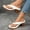 White, variant on Gspmoly Sandals for Women, Women's Fashion Casual Large Size Spring And Summer New Breathable Wedge Sandals Women's Sandles Black 39