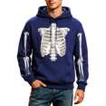 thumbnail image 4 of JIAYUE Men Halloween Sweatshirt Skeleton Graphic Print Baggy Pullover Hoodies for Fall Holiday Daily Activities, 4 of 4